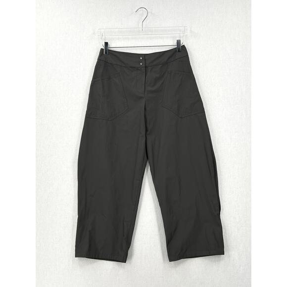 BABETTE Barrel Balloon Pants XS Gray High Rise Wide Leg Tapered Lightweight